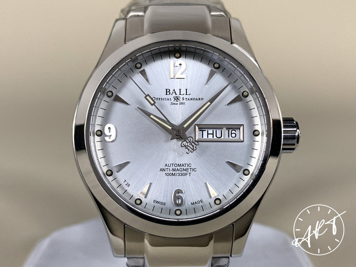 Ball Engineer II Ohio Day Date Silver Dial SS Auto Watch NM1020C w Pa ART Watches