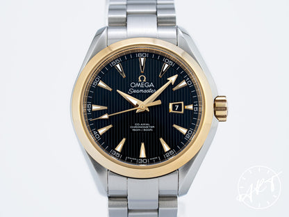 Omega Seamaster Aqua Terra 150M Black Dial Two-Tone 18K Gold & SS Diver Watch BP