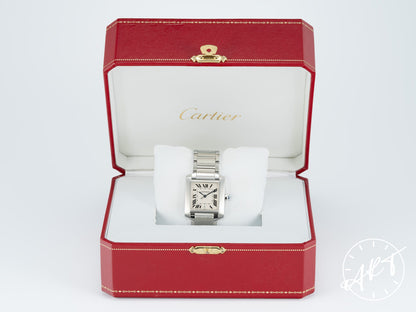 Cartier Tank Francaise Silver Dial Stainless Steel Automatic Watch 2302 w/ Box