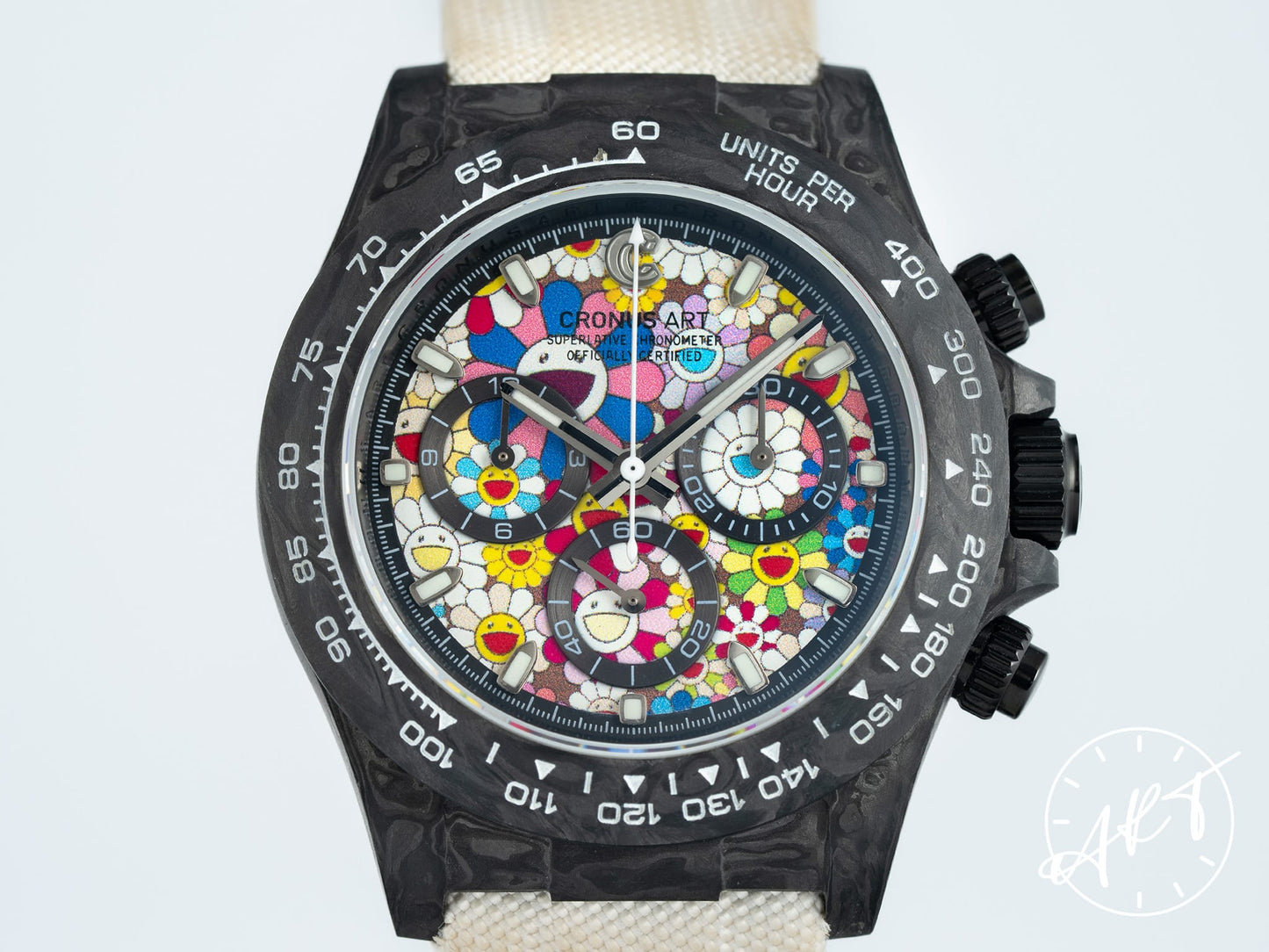 Cronus ART Daytona Chrono Multicolor Dial Carbon Fiber 501 Pcs Ltd Watch B&P