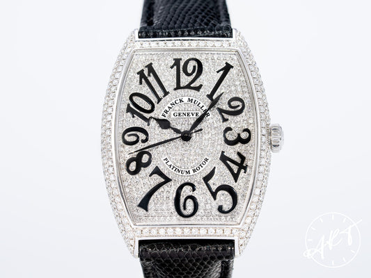 Franck Muller Cintrée Curvex Diamond Dial SS Auto Watch 6850 B SC w/ Box