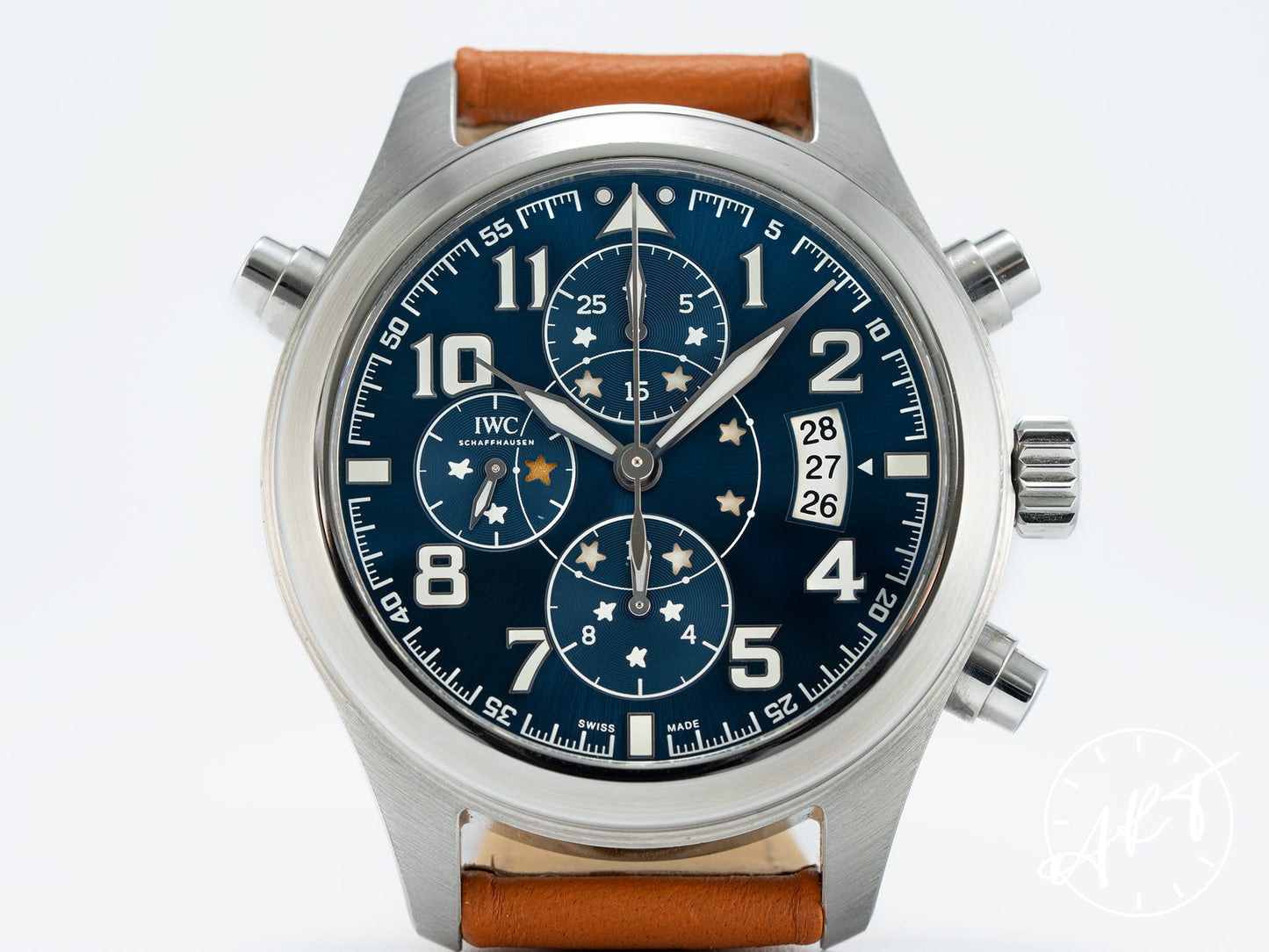 IWC Pilot's Double Chrono Blue Dial SS Le Petit Prince Ltd Watch IW371807 BP