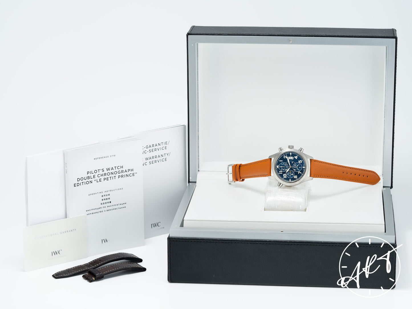 IWC Pilot's Double Chrono Blue Dial SS Le Petit Prince Ltd Watch IW371807 BP