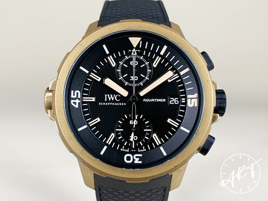 IWC Aquatimer Chrono Black Dial Bronze Expedition Charles Darwin Diver Watch IW379503 BP