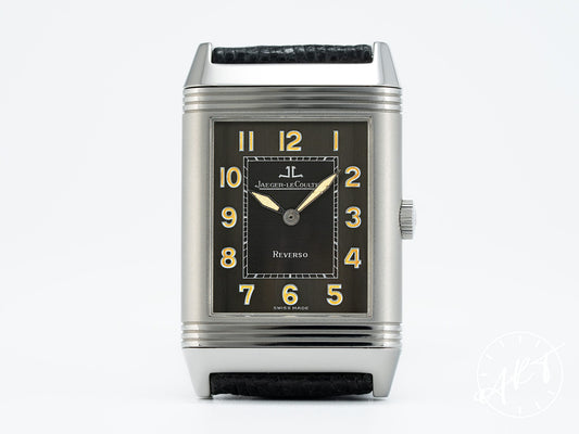 Jaeger-LeCoultre Reverso Grande Taille Black Dial “Shadow” SS Watch 271.8.61 w/Box