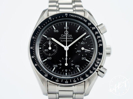 Omega Speedmaster Reduced Chronograph Black Dial SS Auto Watch 3510.50.00 w/ Box