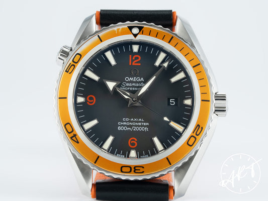 Omega Seamaster Planet Ocean 600M Orange Bezel Black Dial SS Diver Watch 2908.50.38 BP