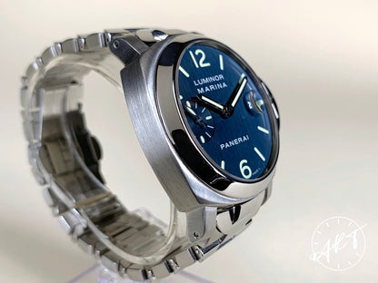 Panerai PAM 120 Luminor Marina Blue Dial SS Auto Diver Watch PAM00120 w/ B&P