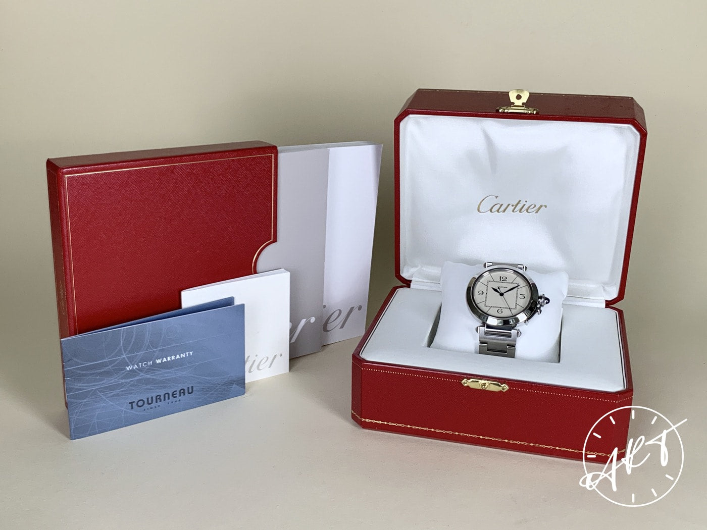 Cartier Pasha Silver Dial Stainless Steel Automatic Watch W31072Ｍ7 in FULL SET