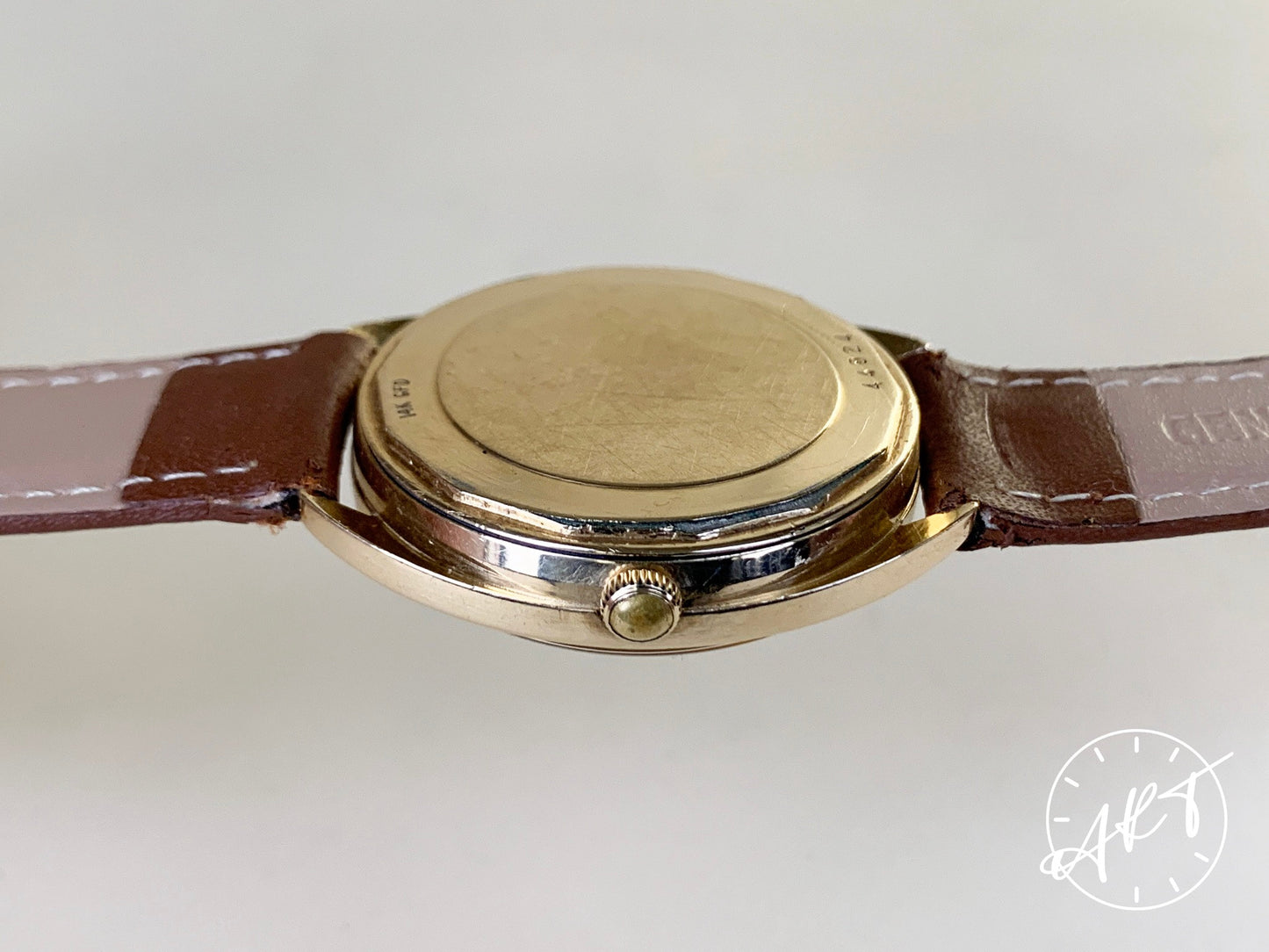 Vintage Universal Genève Polerouter Day-Date Gold Dial 14K Gold Filled Watch