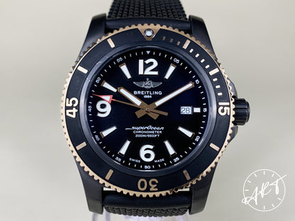 Breitling SuperOcean Black PVD-Coated SS Auto Diver Watch U17368 w/ B&P