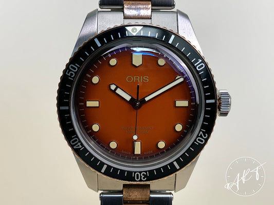 Oris Sixty-Five "Honey" for the Rake & Revolution Brown Dial SS Diver Watch BP