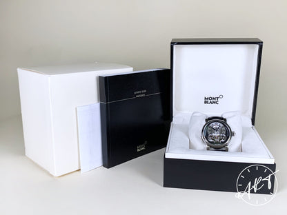 Montblanc Nicolas Rieussec Monopoussoir Black Dial SS Manual Watch 104981 w/ B&P