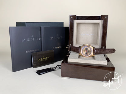 NEW Zenith El Primero Vintage 1969 Gold & Chocolate Dial 18K RG Ltd Watch BP