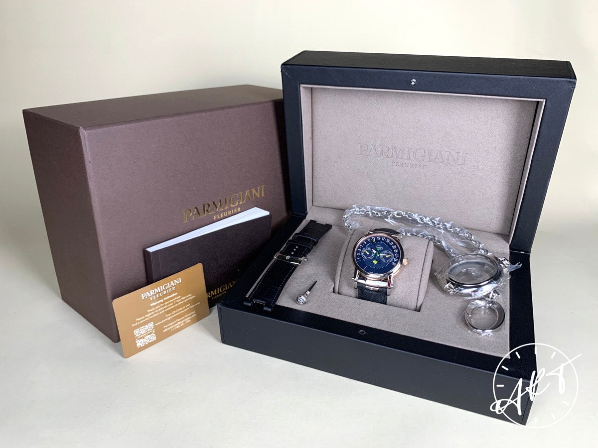 Parmigiani Fleurier Transforma Blue Dial 18K RG Auto CBF Ltd Ed Watch w/ B&P