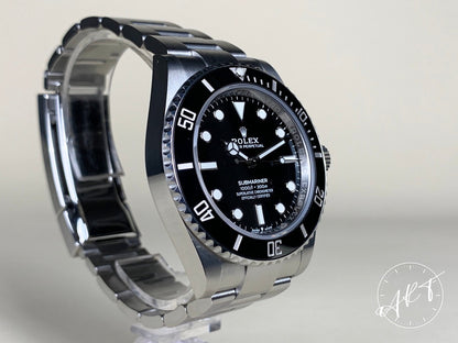 Rolex Submariner No Date 41mm Black Dial SS Auto Diver Watch 124060 w/ B&P