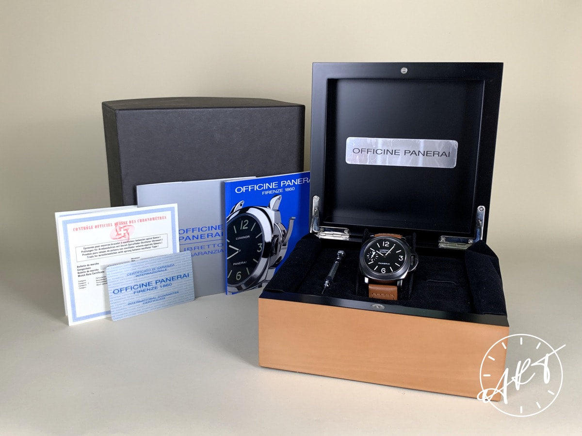 1999 Panerai PAM 004 Luminor Marina Black PVD SS Manual Diver Watch PAM00004 BP