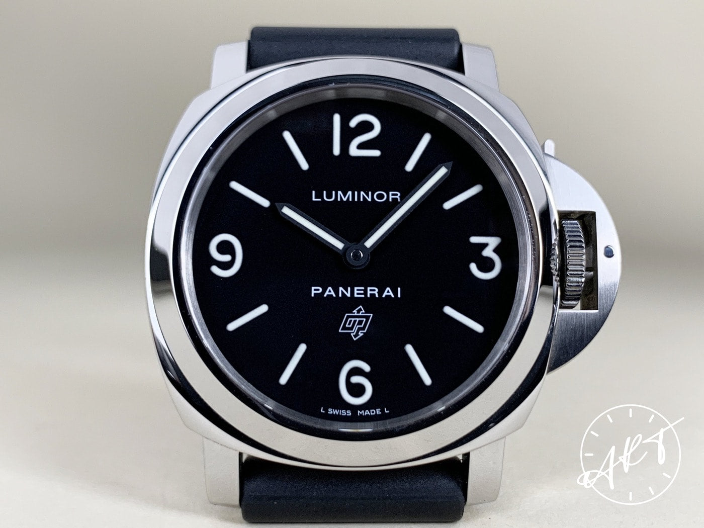 Panerai PAM 000 Luminor Base Logo Cal OP I Black Dial SS Diver Watch PAM00000 BP