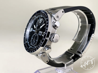 Oris Williams F1 Chronograph Black Carbon Fiber Dial SS Auto Watch w/ B&P