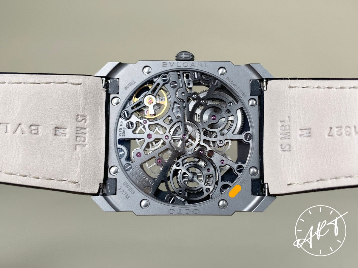 Bvlgari Octo Finissimo Ultra-Thin Black Dial Titanium Skeleton Watch 102714 BP