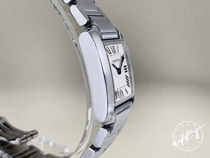 Cartier Tank Francaise White Dial Stainless Steel Quartz Ladies' Watch 2384