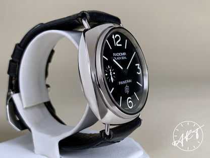 Panerai PAM 380 Radiomir Black Seal Logo O Serial Black Dial SS Diver Watch PAM00380 w/Box