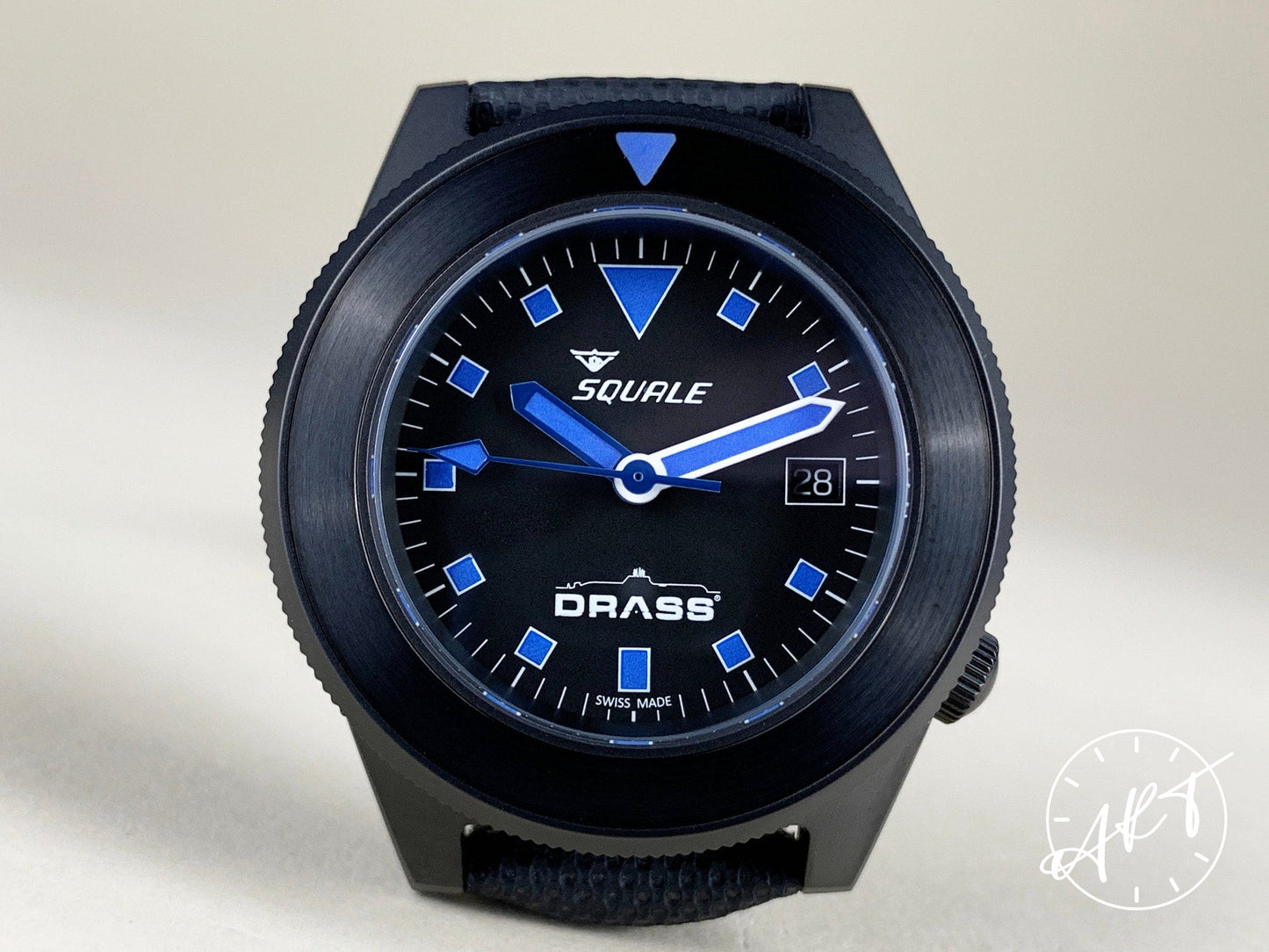 NEW Squale Drass Periscope Black PVD-Coated SS Auto Ltd Ed Diver Watch w/ B&P