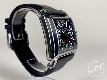 Franck Muller Conquistador Black Dial SS Auto Cortez Watch 10000 H SC w/ B&P