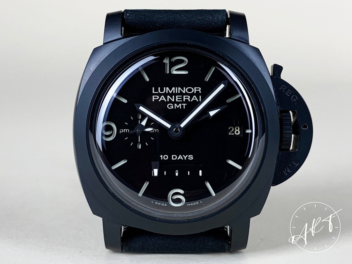 Panerai PAM 335 Luminor 1950 10 Days GMT Black Dial Ceramic Watch PAM00335 BP