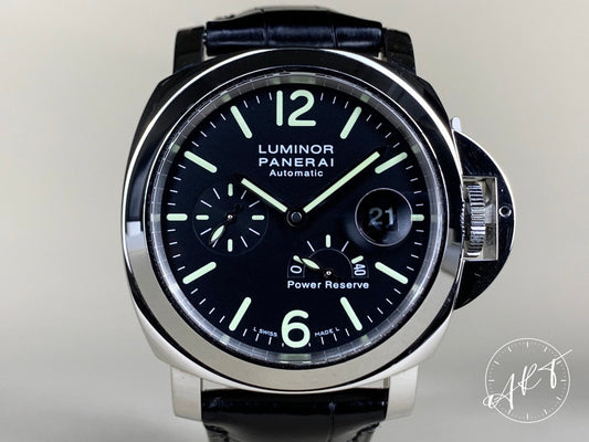 Panerai PAM 90 Luminor Power Reserve Black Dial Watch PAM00090 BP + Receipt