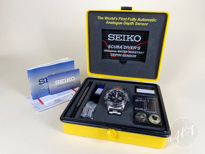 Seiko ScubaMaster 200M Professional Diver Black Dial SS Quartz Watch SLD005P1 BP