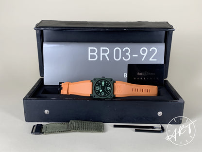 Bell & Ross Instruments Black Dial Military Green Ceramic Military Watch BR03-92-CK BP