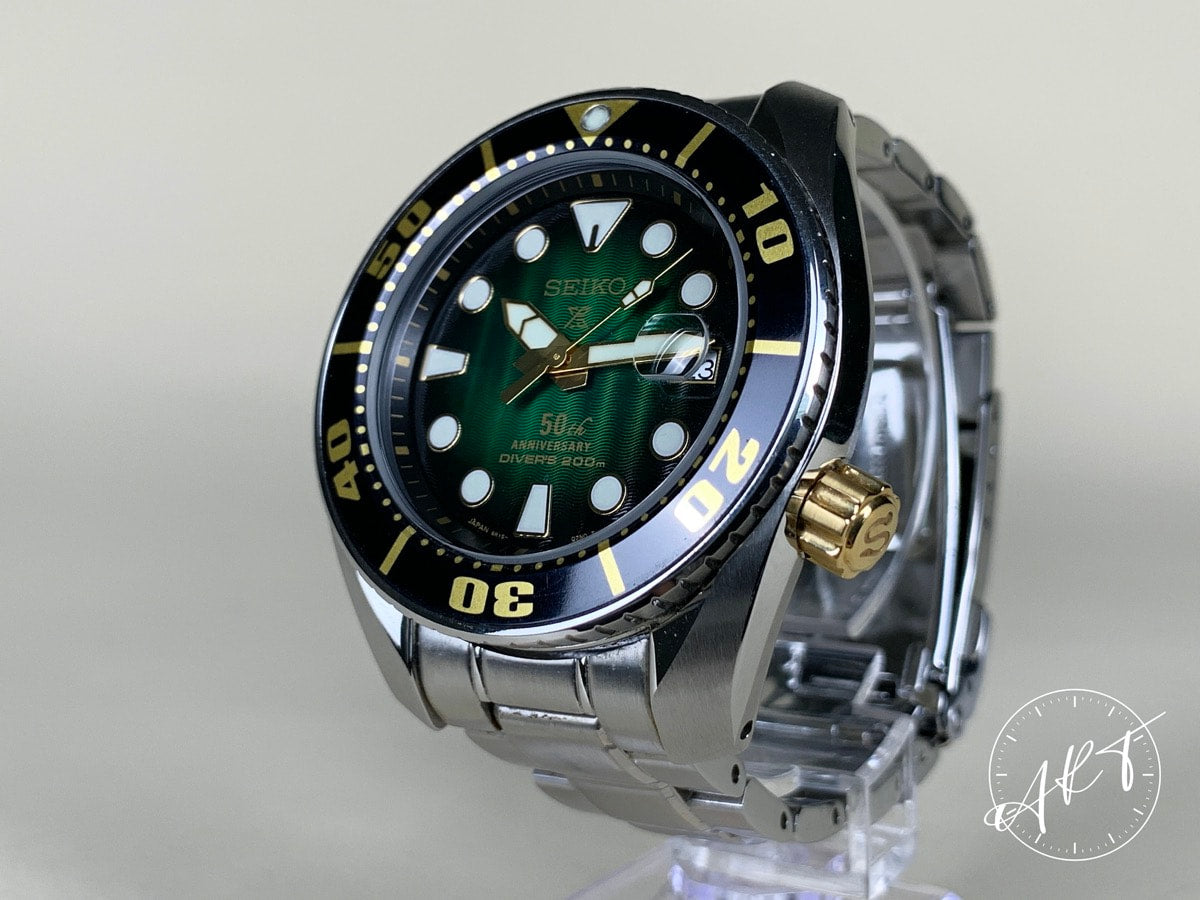 NEW Seiko Prospex Green Sumo SS 50th Anniv Thailand Ltd Watch SPB031J1 BP