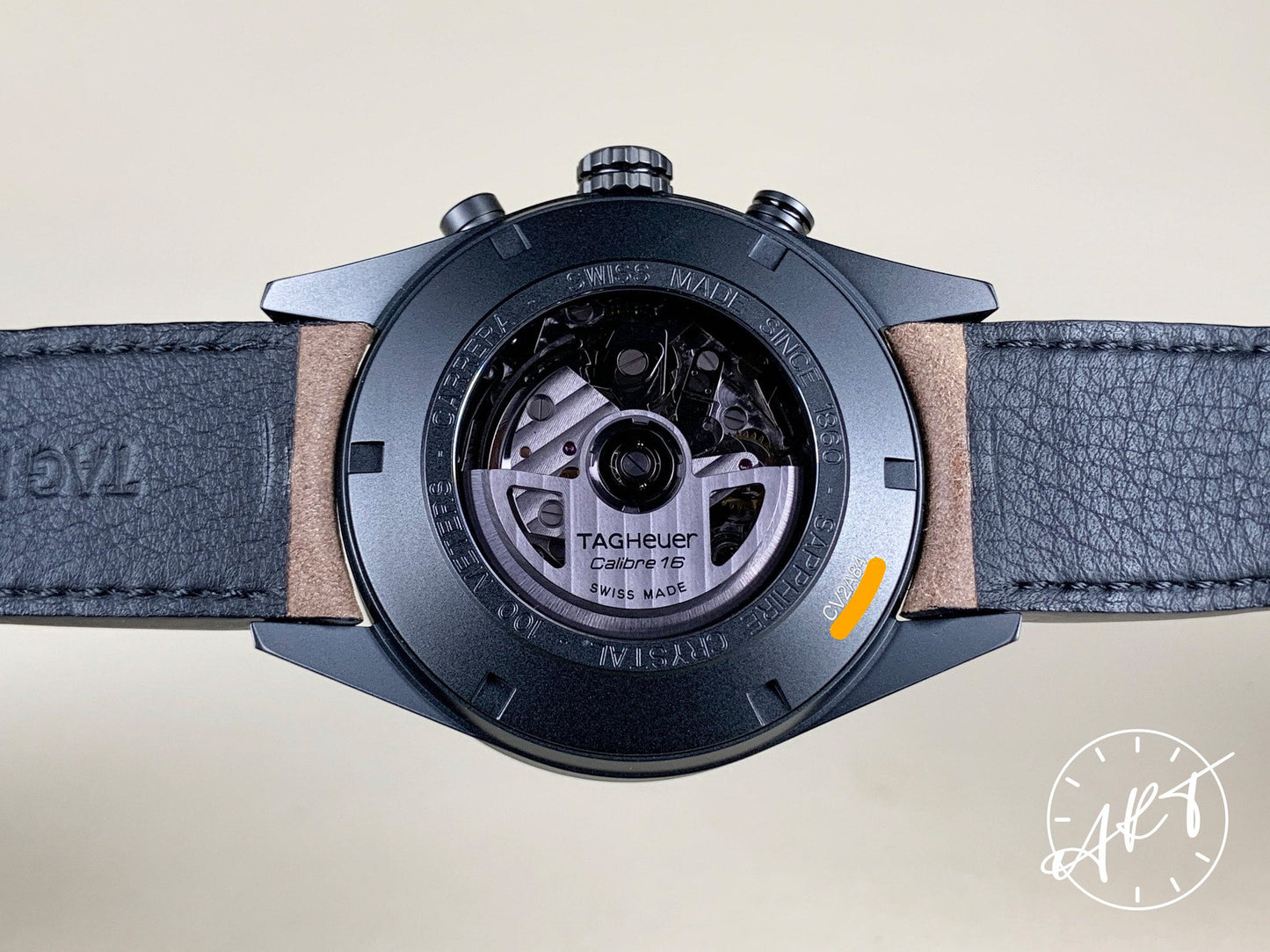 Tag Heuer Carrera Day-Date Chrono Black DLC-Coated Titanium Auto Watch CV2A84 BP