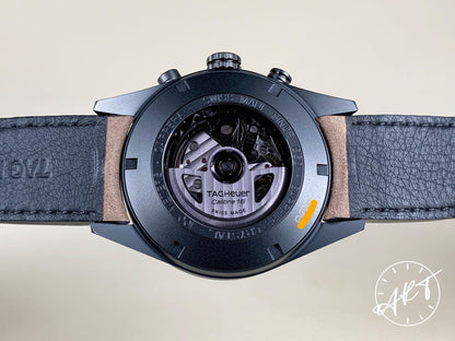 Tag Heuer Carrera Day-Date Chrono Black DLC-Coated Titanium Auto Watch CV2A84 BP