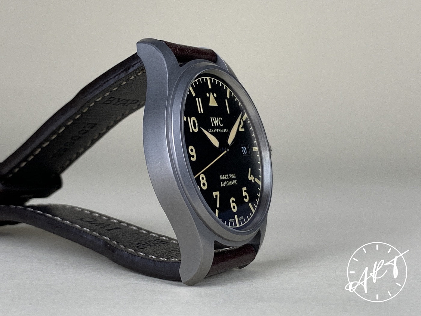 IWC Pilot's Mark XVIII Heritage Black Dial Titanium Auto Watch IW327006 w/ Paper