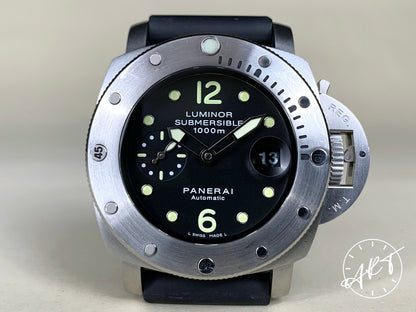 Panerai PAM 243 Luminor Submersible 1950 Black Dial SS Diver Watch PAM00243 BP