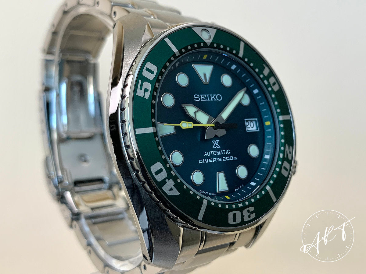 Seiko Prospex Green Dial SS Auto Green "Hulk" Japan Ltd Diver Watch SZSC004 BP