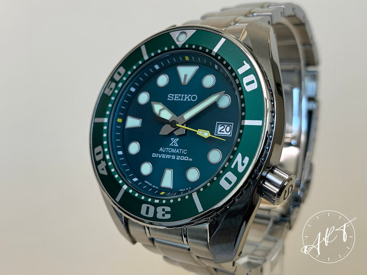 Seiko Prospex Green Dial SS Auto Green "Hulk" Japan Ltd Diver Watch SZSC004 BP