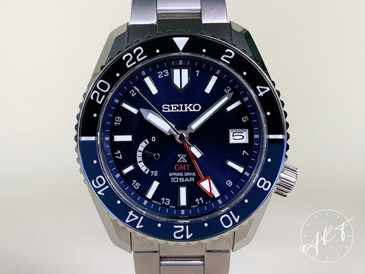 Seiko Prospex LX GMT Blue Dial “Batman” Titanium Spring Drive Watch SNR033J1 BP