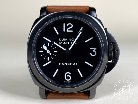 1999 Panerai PAM 004 Luminor Marina Black PVD SS Manual Diver Watch PAM00004 BP