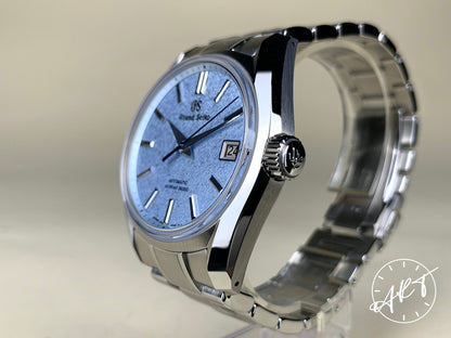 NEW Grand Seiko Heritage Hi-Beat Ice Blue Kirazuri Dial “Soko Frost” Watch SBGH295 BP