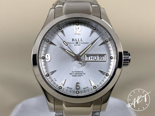 Ball Engineer II Ohio Day-Date Silver Dial SS Auto Watch NM1020C w/ Paper