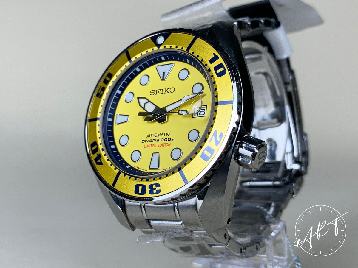 NEW Seiko Prospex Yellow Sumo Yellow Dial SS Thailand Ltd Diver Watch SBDC017 BP