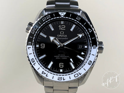 Omega Seamaster Planet Ocean GMT Black Dial SS Auto Diver Watch w/ B&P