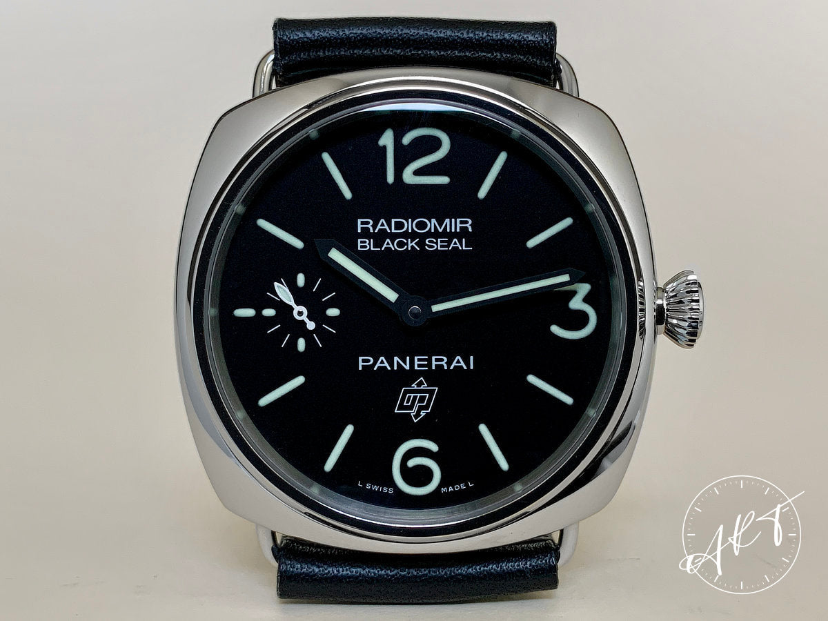 2013 Panerai PAM 380 Radiomir Black Seal Logo Black Dial SS Watch PAM00380 BP