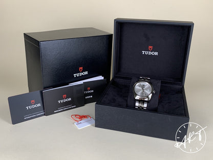 NEW Tudor Glamour Day-Date Silver Dial SS Auto Watch 56000-0005 w/ B&P