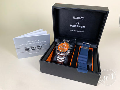 Seiko Prospex Orange Turtle Orange Dial “Nemo” SS Auto Ltd Diver Watch SRPC95 BP