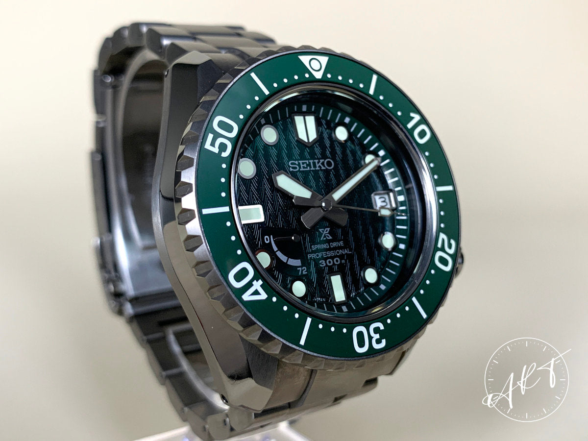Seiko Prospex LX Green Dial Titanium Spring Drive Ltd Diver Watch SNR045 w/ B&P