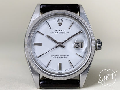 1969 Rolex DateJust White Matte Dial Stainless Steel Auto Watch 1603 in FULL SET